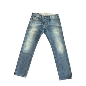 Diesel Thommer Slim Skinny Jeans Mens 33x30 Blue Distressed Stretch